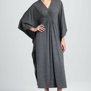 Natori L jersey knit caftan in Charcoal